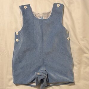 Luli & Me Blue Buttoned Kids One Piece